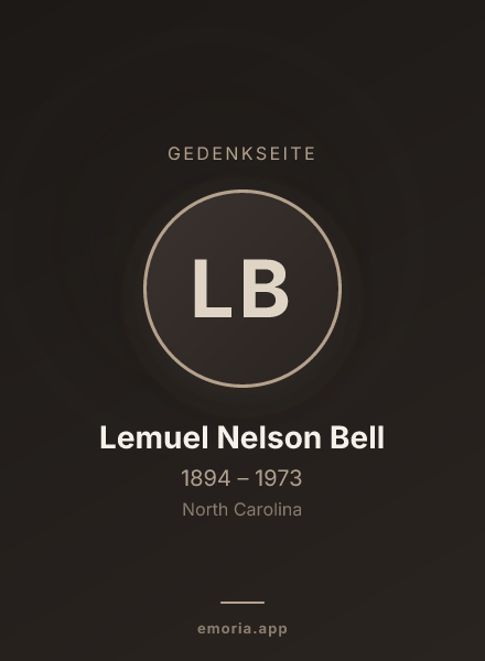 Gedenkportrait von Lemuel Nelson Bell
