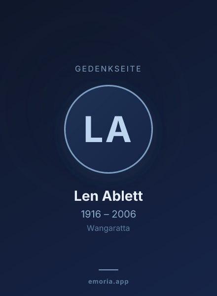 Gedenkportrait von Len Ablett