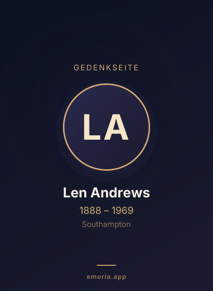 Gedenkportrait von Len Andrews