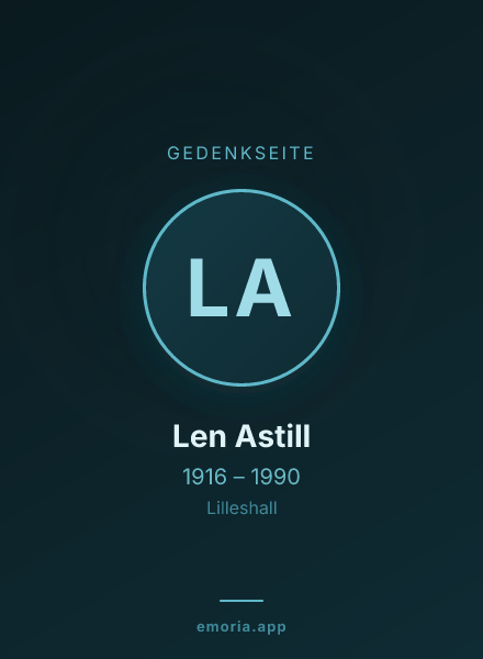 Gedenkportrait von Len Astill