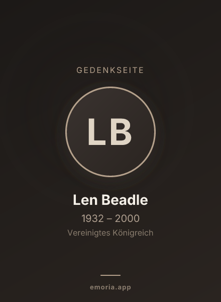 Gedenkportrait von Len Beadle