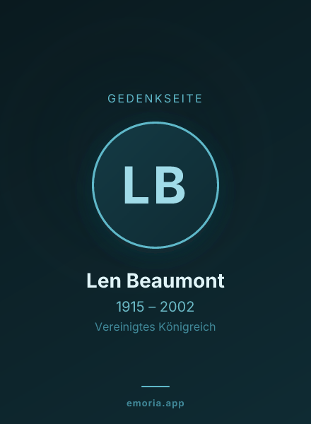 Gedenkportrait von Len Beaumont