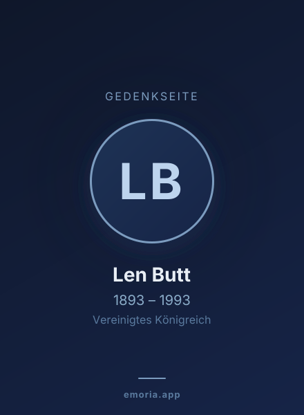 Gedenkportrait von Len Butt