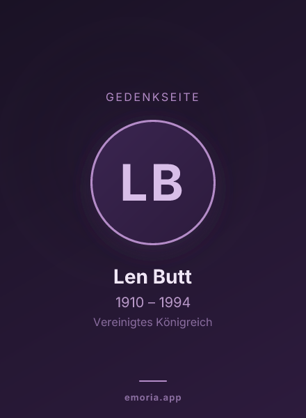 Gedenkportrait von Len Butt