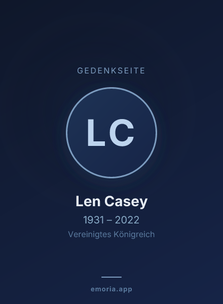 Gedenkportrait von Len Casey