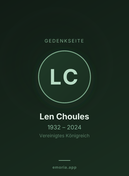 Gedenkportrait von Len Choules