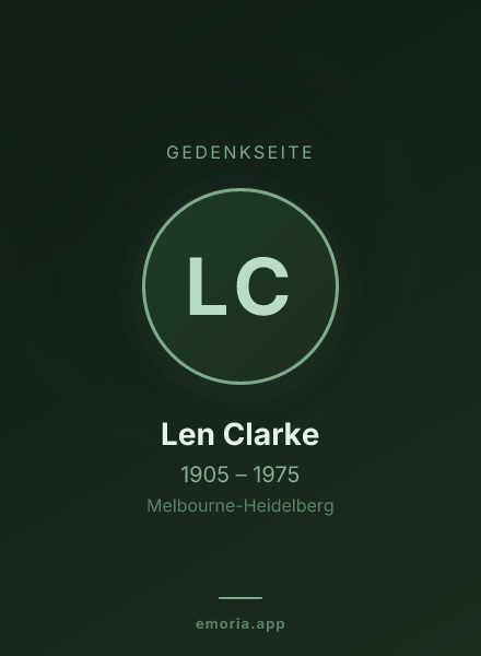 Gedenkportrait von Len Clarke