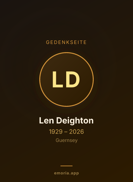 Gedenkportrait von Len Deighton