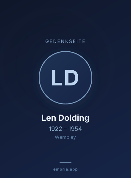 Gedenkportrait von Len Dolding