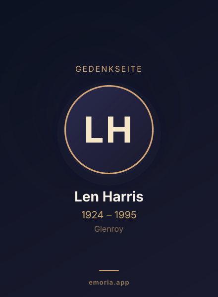 Gedenkportrait von Len Harris