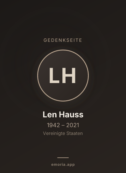 Gedenkportrait von Len Hauss