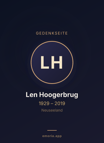 Gedenkportrait von Len Hoogerbrug
