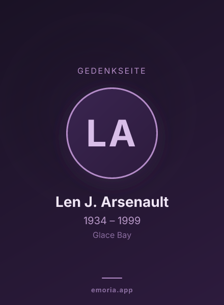 Gedenkportrait von Len J. Arsenault