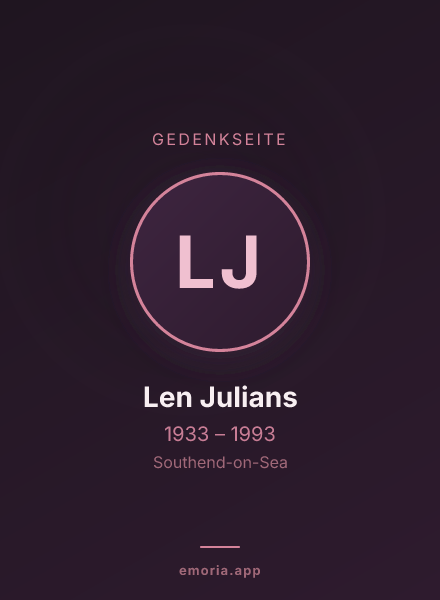 Gedenkportrait von Len Julians