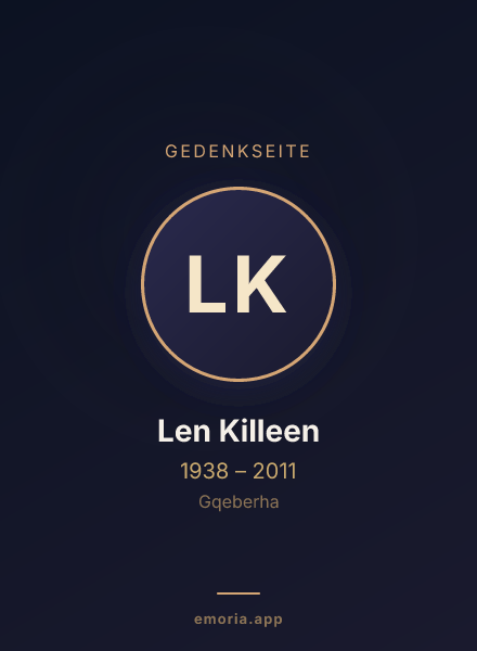 Gedenkportrait von Len Killeen