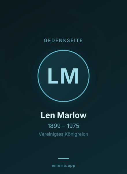 Gedenkportrait von Len Marlow