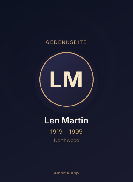 Gedenkportrait von Len Martin