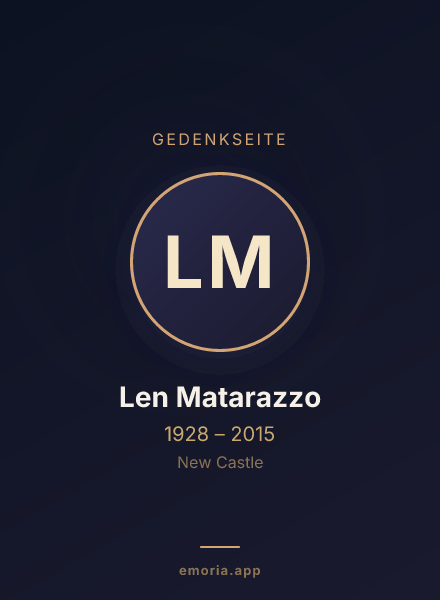 Gedenkportrait von Len Matarazzo