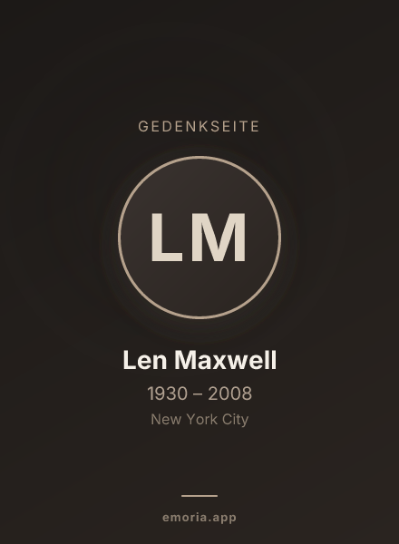 Gedenkportrait von Len Maxwell
