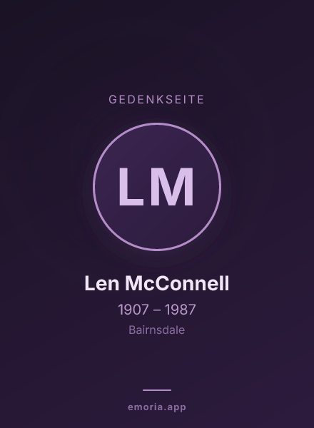 Gedenkportrait von Len McConnell