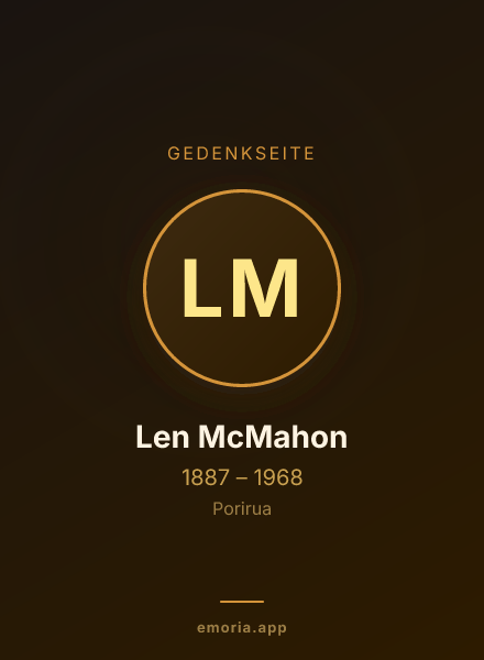Gedenkportrait von Len McMahon
