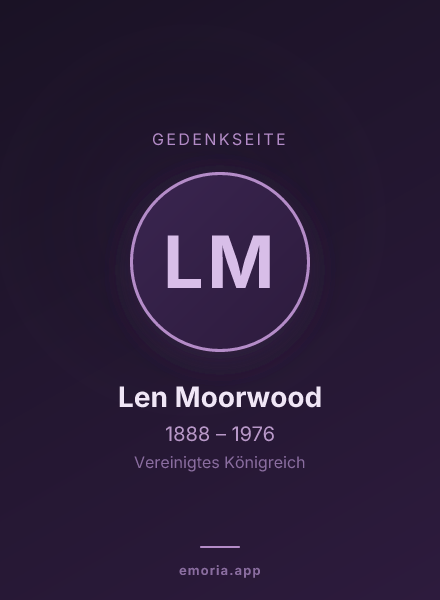 Gedenkportrait von Len Moorwood