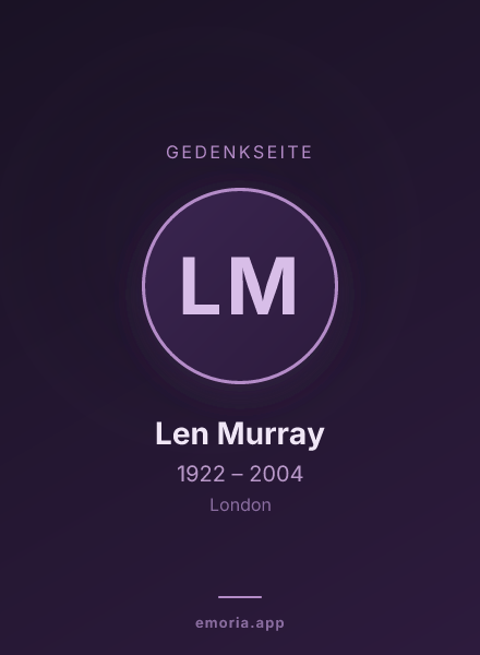Gedenkportrait von Len Murray