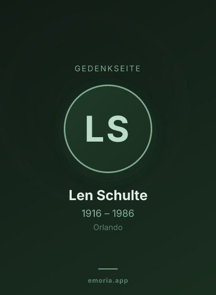 Gedenkportrait von Len Schulte