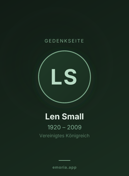 Gedenkportrait von Len Small