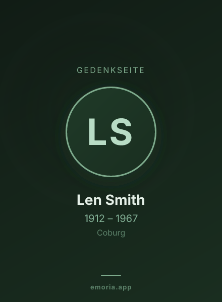 Gedenkportrait von Len Smith