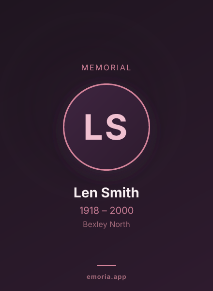 Memorial portrait of Len Smith