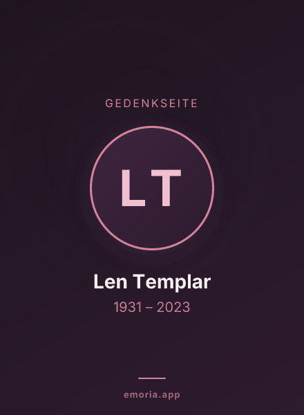 Gedenkportrait von Len Templar