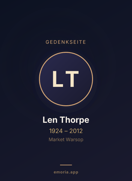 Gedenkportrait von Len Thorpe