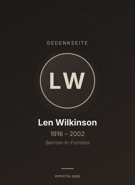 Gedenkportrait von Len Wilkinson