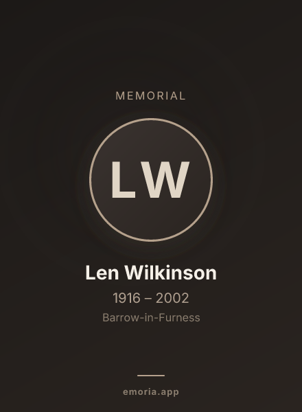Memorial portrait of Len Wilkinson
