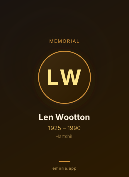 Memorial portrait of Len Wootton