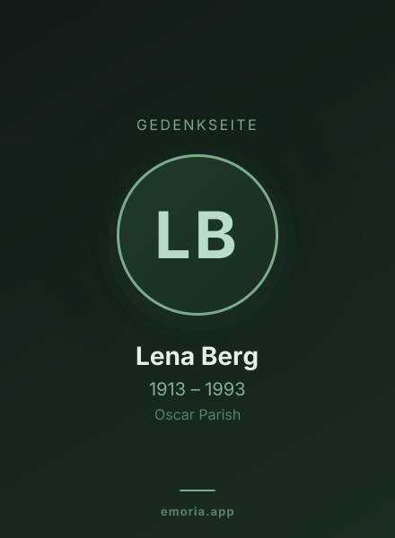 Gedenkportrait von Lena Berg