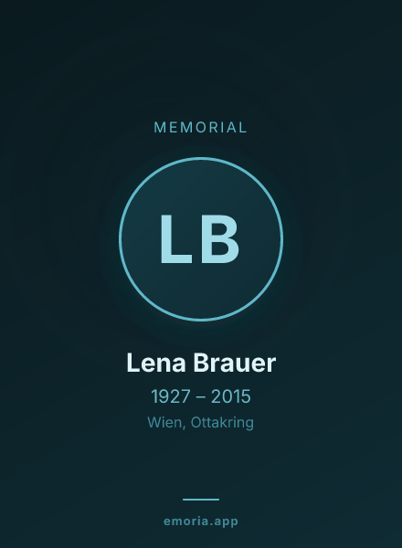 Memorial portrait of Lena Brauer