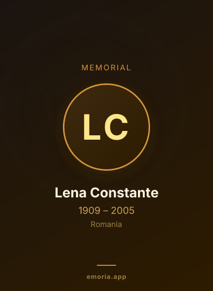 Memorial portrait of Lena Constante