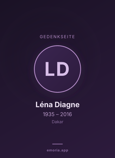 Gedenkportrait von Léna Diagne