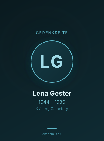 Gedenkportrait von Lena Gester