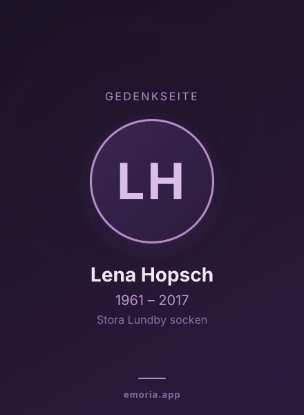 Gedenkportrait von Lena Hopsch