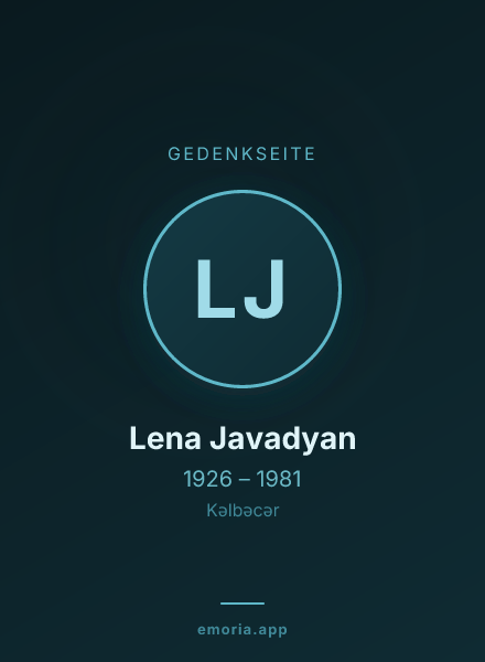 Gedenkportrait von Lena Javadyan