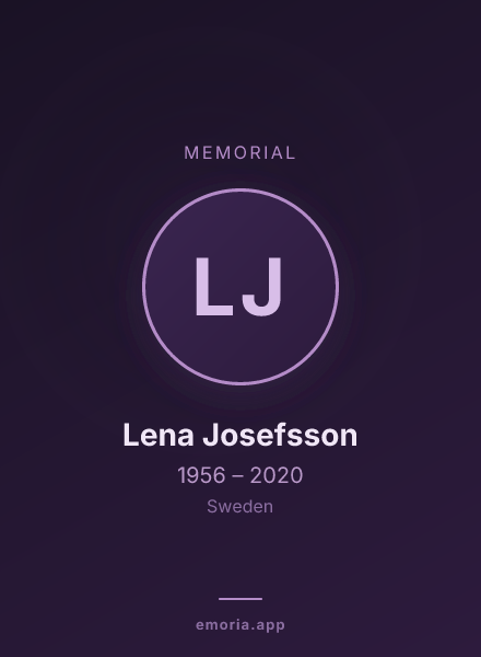 Memorial portrait of Lena Josefsson