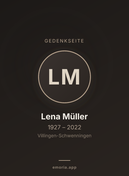 Gedenkportrait von Lena Müller