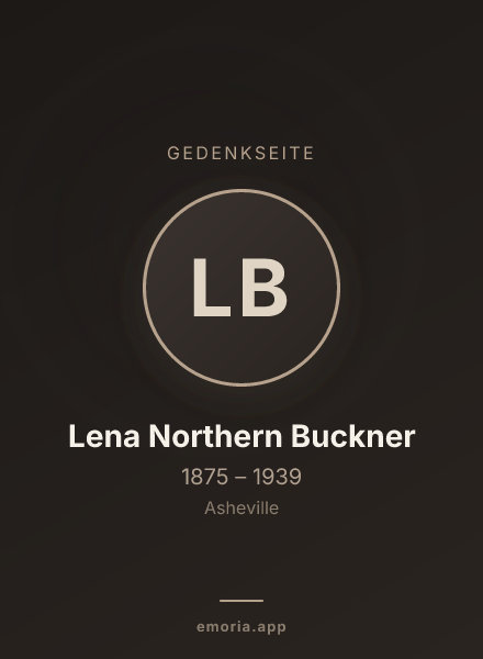 Gedenkportrait von Lena Northern Buckner
