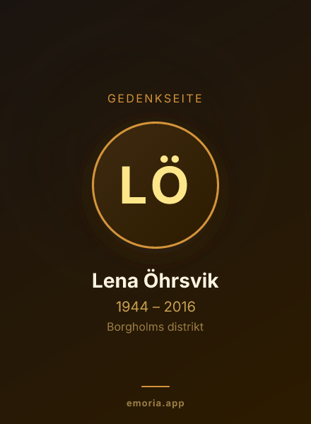 Gedenkportrait von Lena Öhrsvik