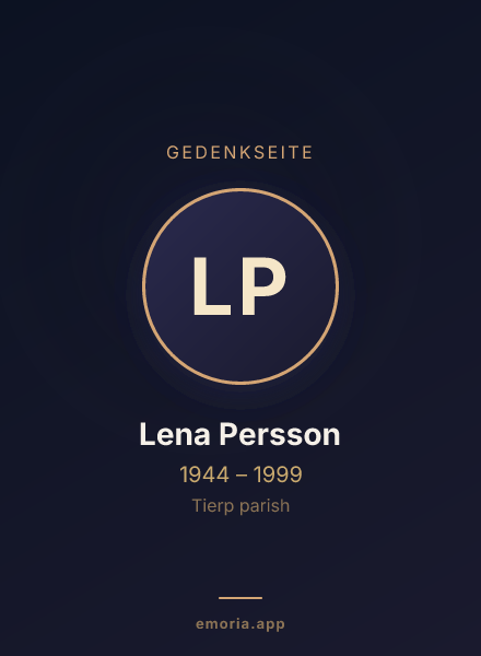 Gedenkportrait von Lena Persson
