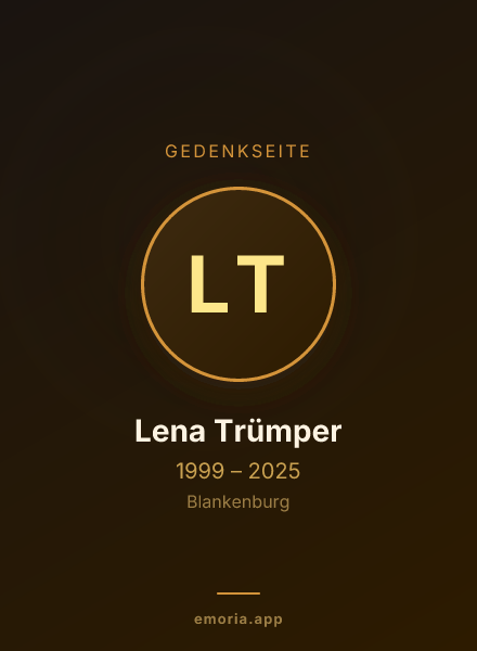 Gedenkportrait von Lena Trümper
