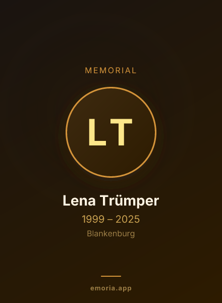 Memorial portrait of Lena Trümper